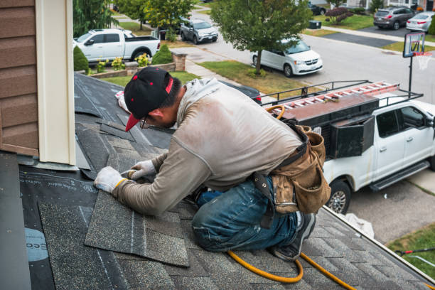 Professional Gutter Installation technician working in Rocky Mount, NC